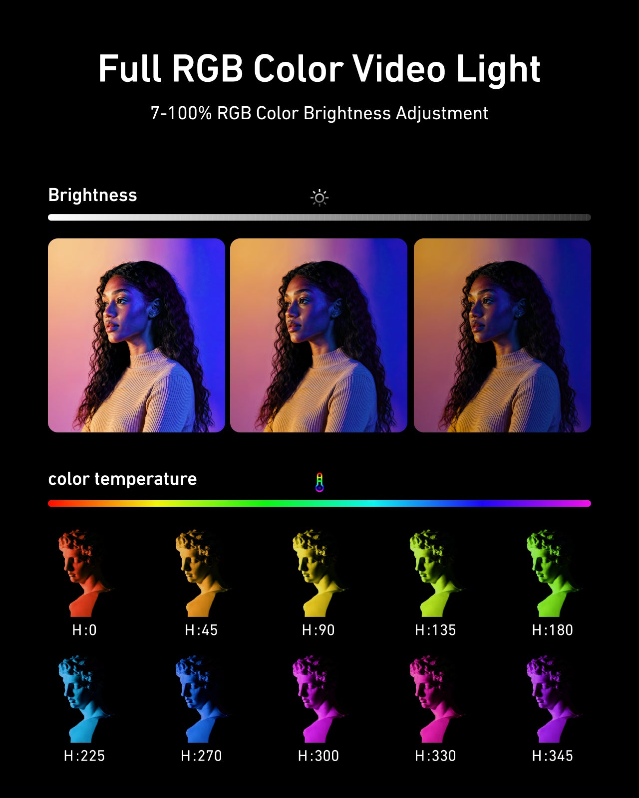 TELESIN Magnetic RGB Video Light