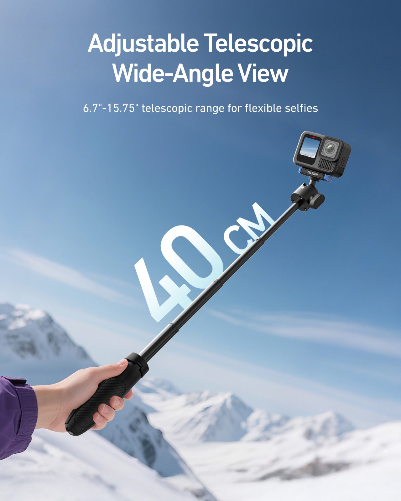 TELESIN Quick-Release Selfie Stick for GoPro 13