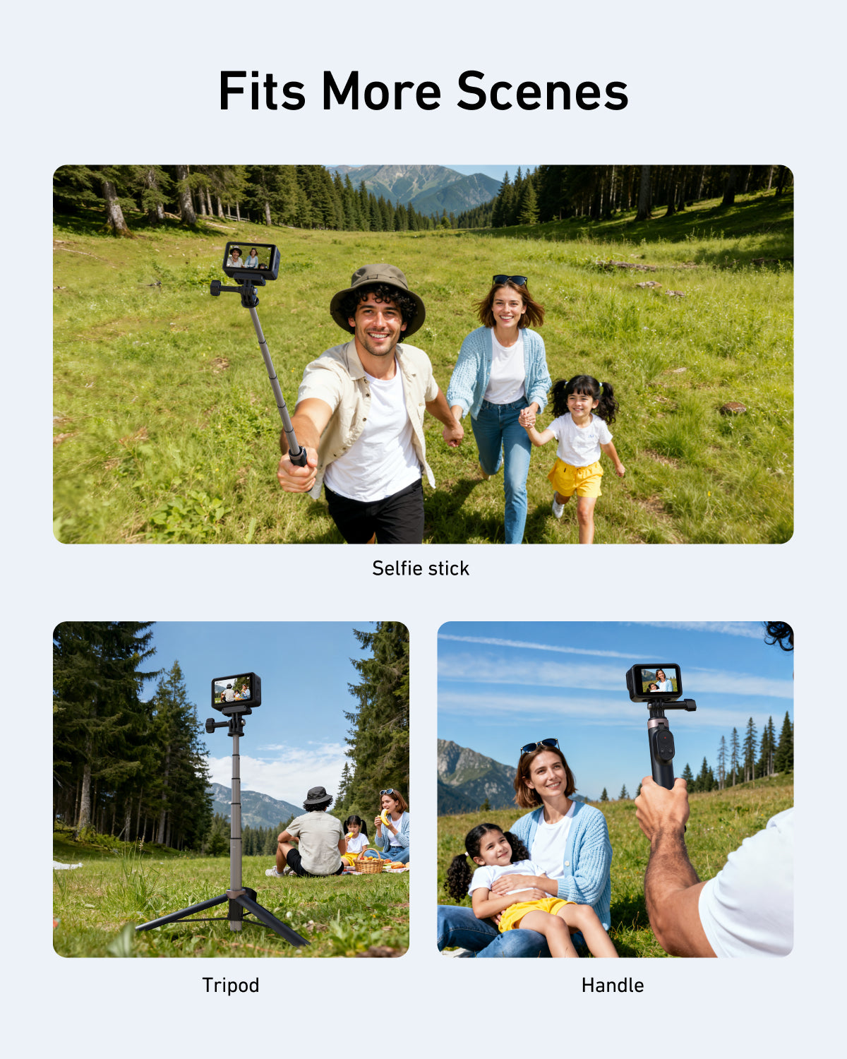 Vlog Remote Selfie Stick for DJI/GoPro/Smartphones