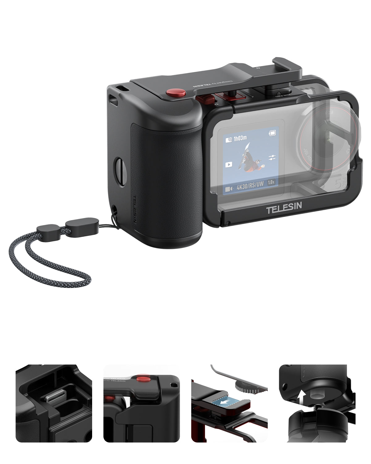 TELESIN StreetGrip Kit for Action 3-5