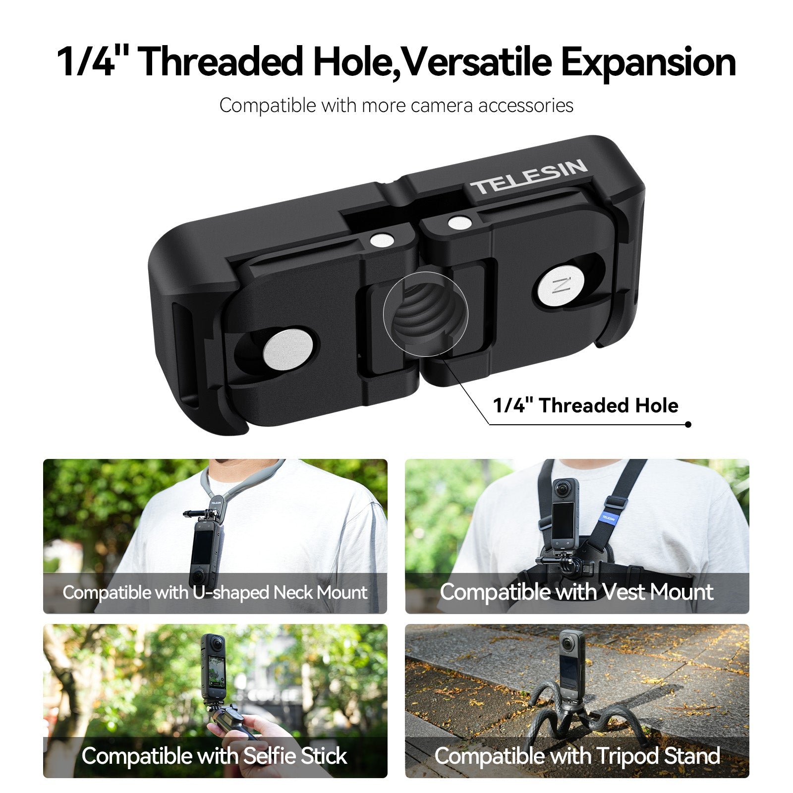 Telesin Dual Mount Adapter For Insta360 X4