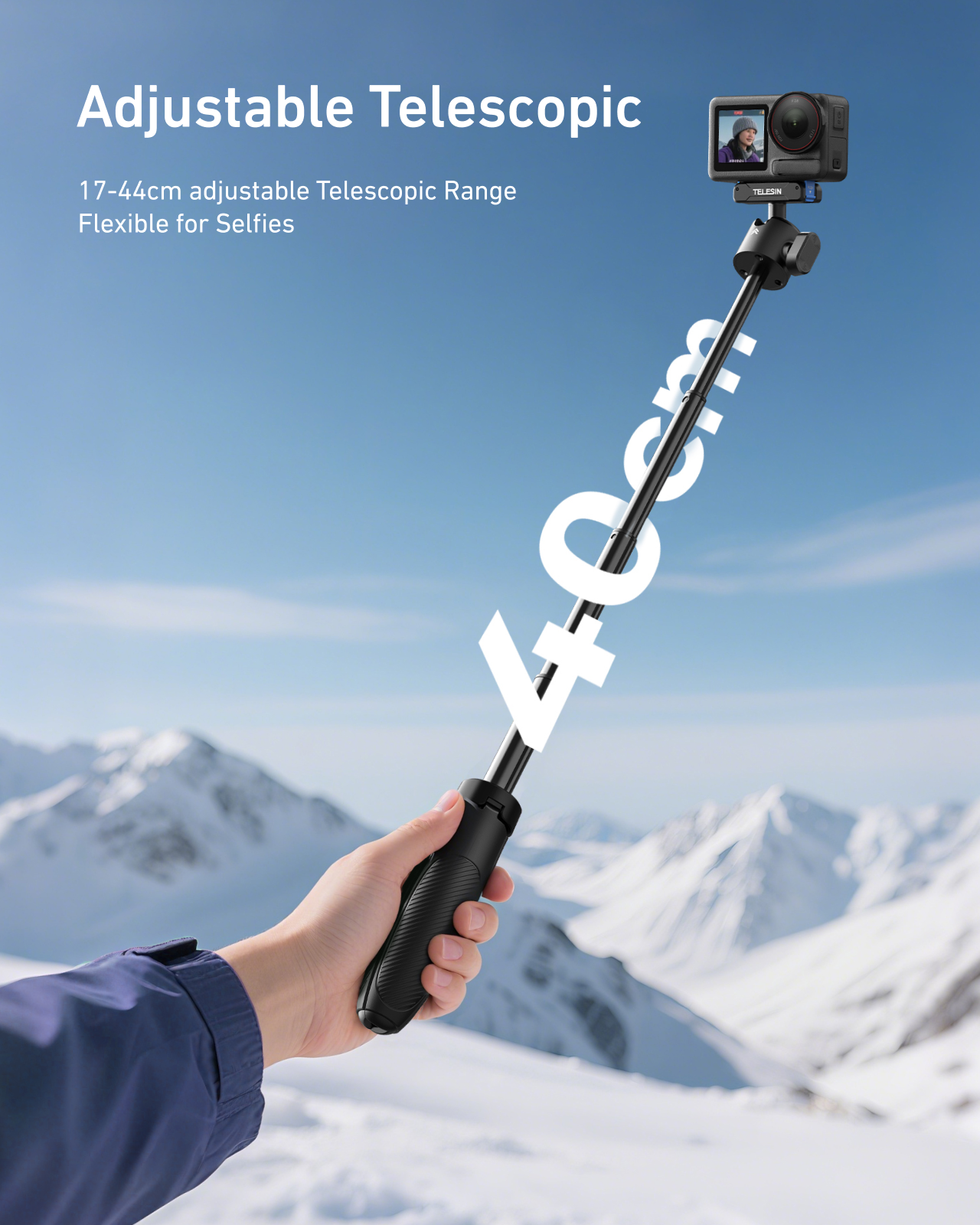 TELESIN Quick-Release Selfie Stick for  DJl Action