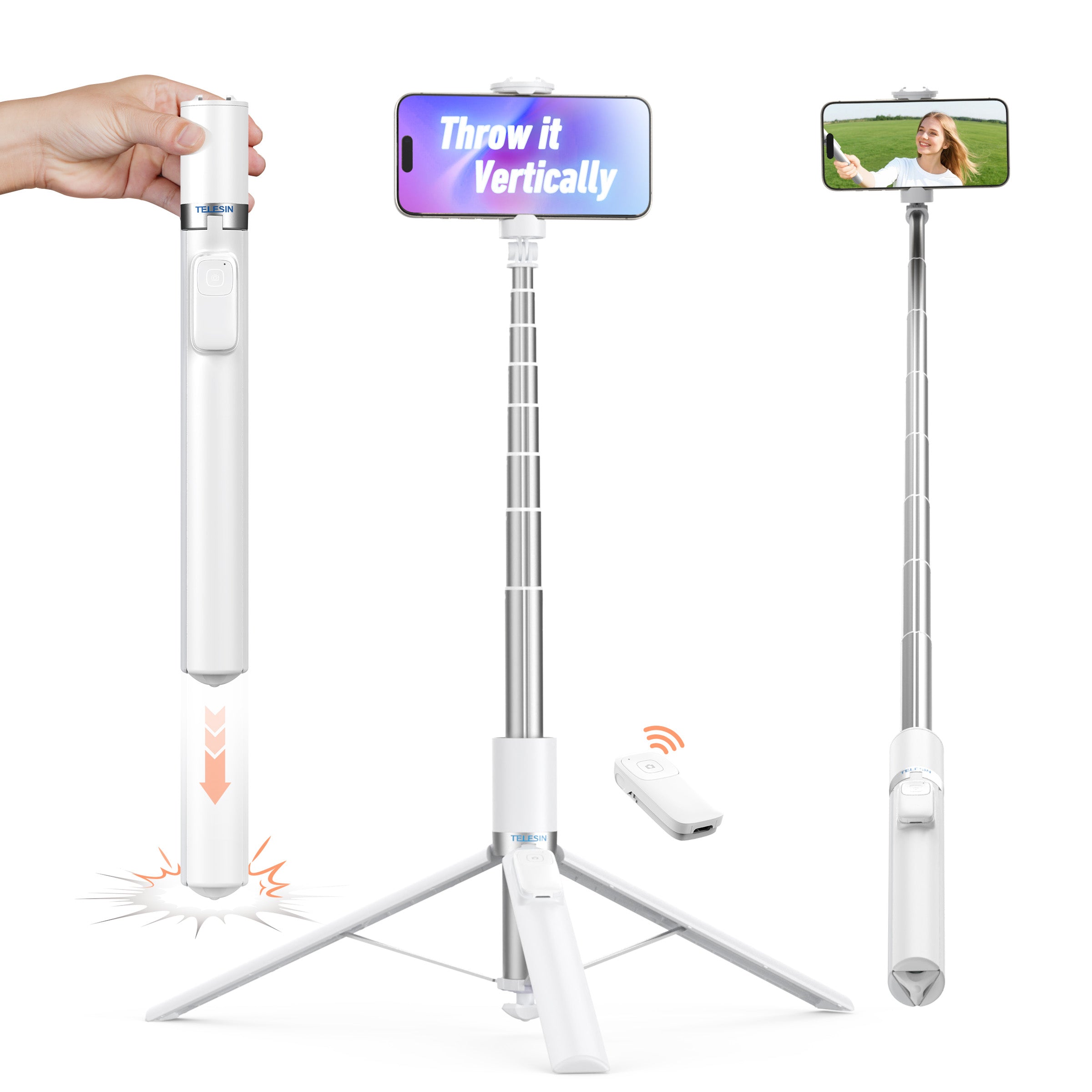 1.8m portable selfie stick tripod