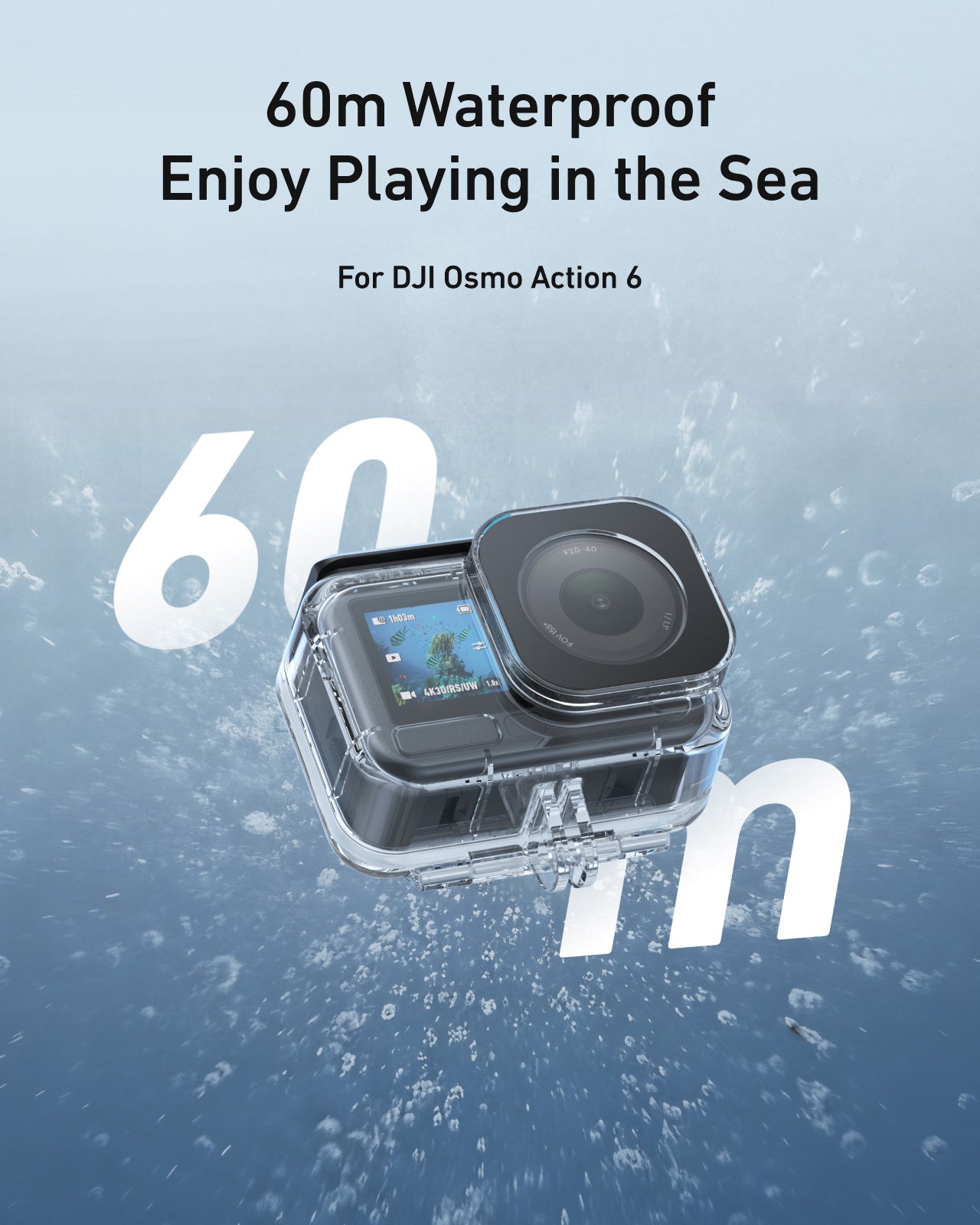 60m Waterproof Case For DJI Osmo Action 6