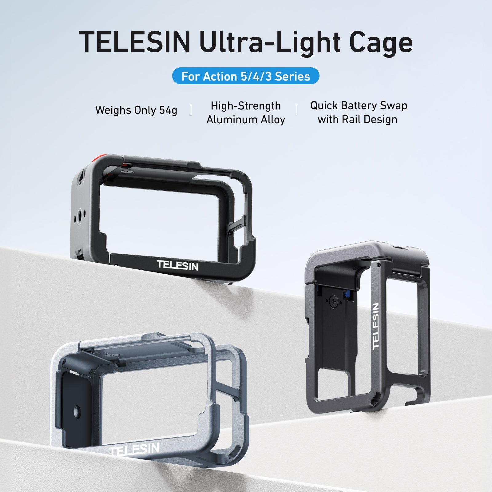 TELESIN Ultra-Light Cage For Action 5/4/3 Series