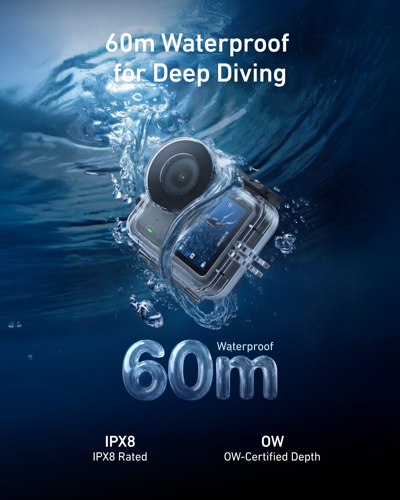 TELSIN 60m Waterproof Dive Case for DJI Osmo Nano