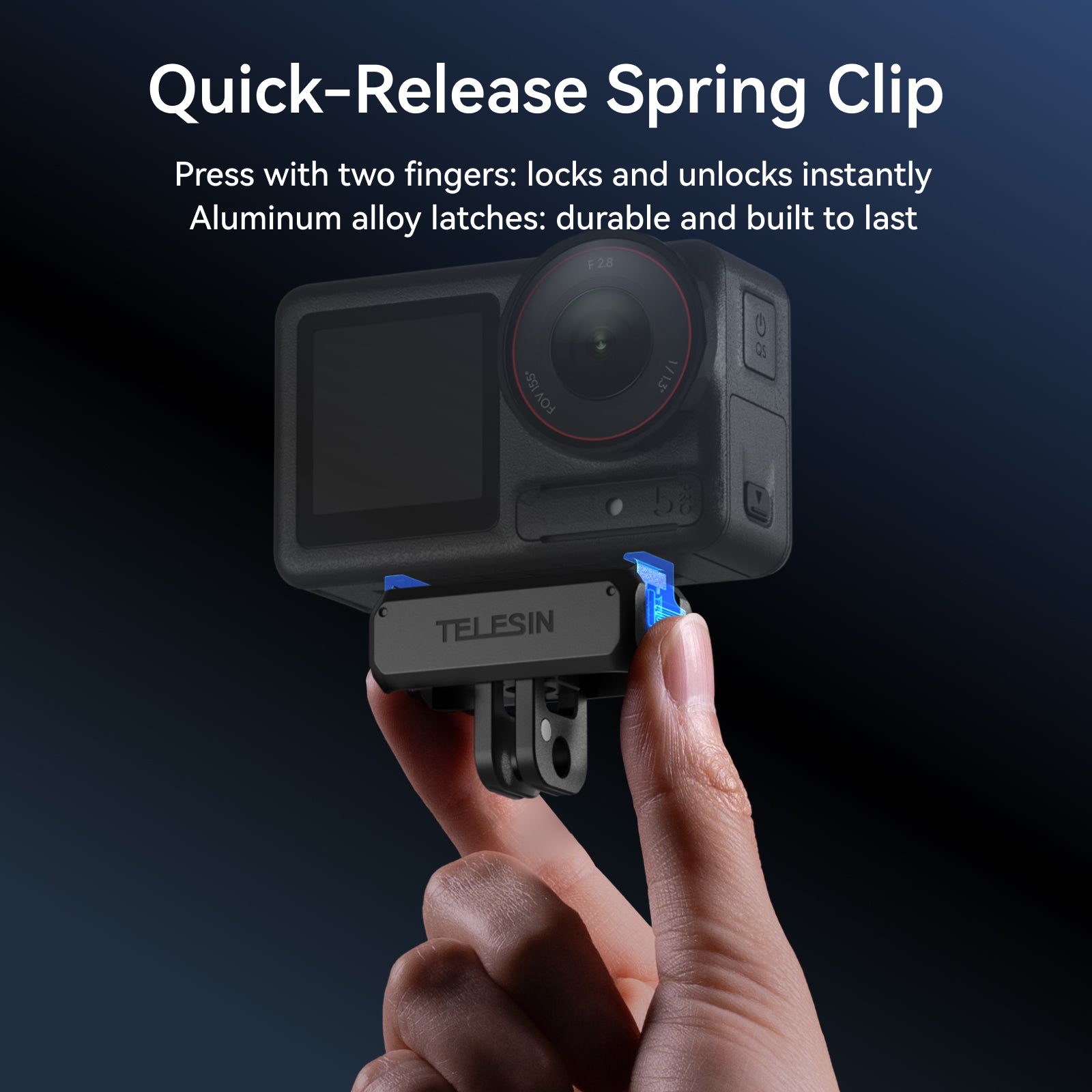 TELESIN Quick-Detach Mount For Action 5/4/3
