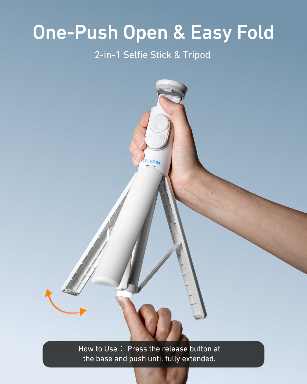 TELESIN 1.3m Tripod Selfie Stick with Zoom