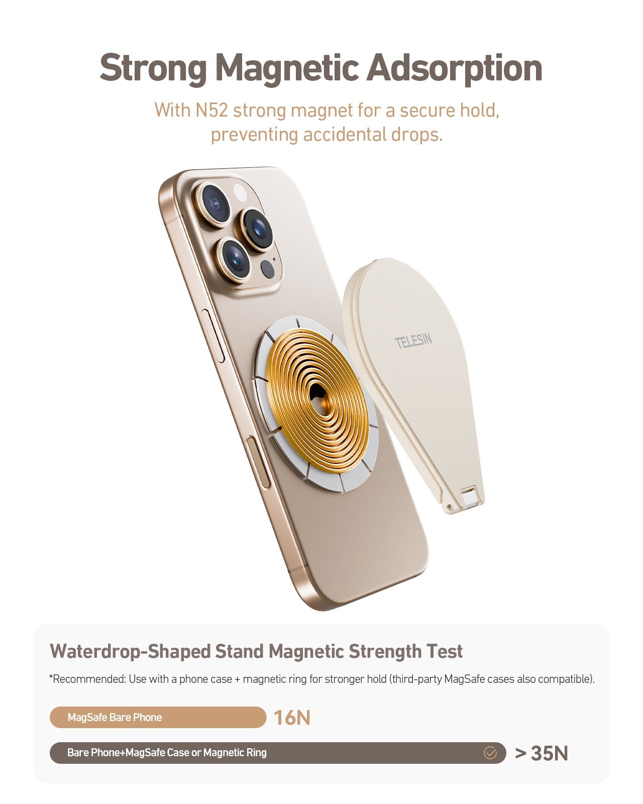 TELESIN Waterdrop-shaped Phone Stand