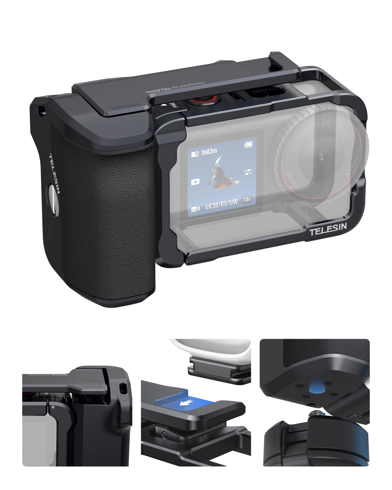 TELESIN StreetGrip Kit for Action 6