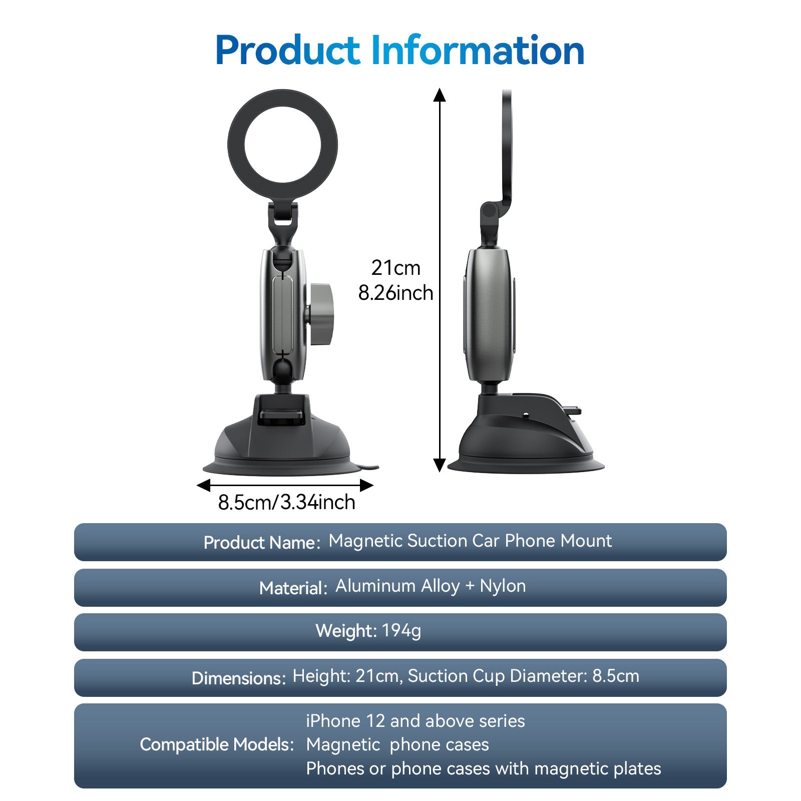 Magnetic Suction Car Phone Mount