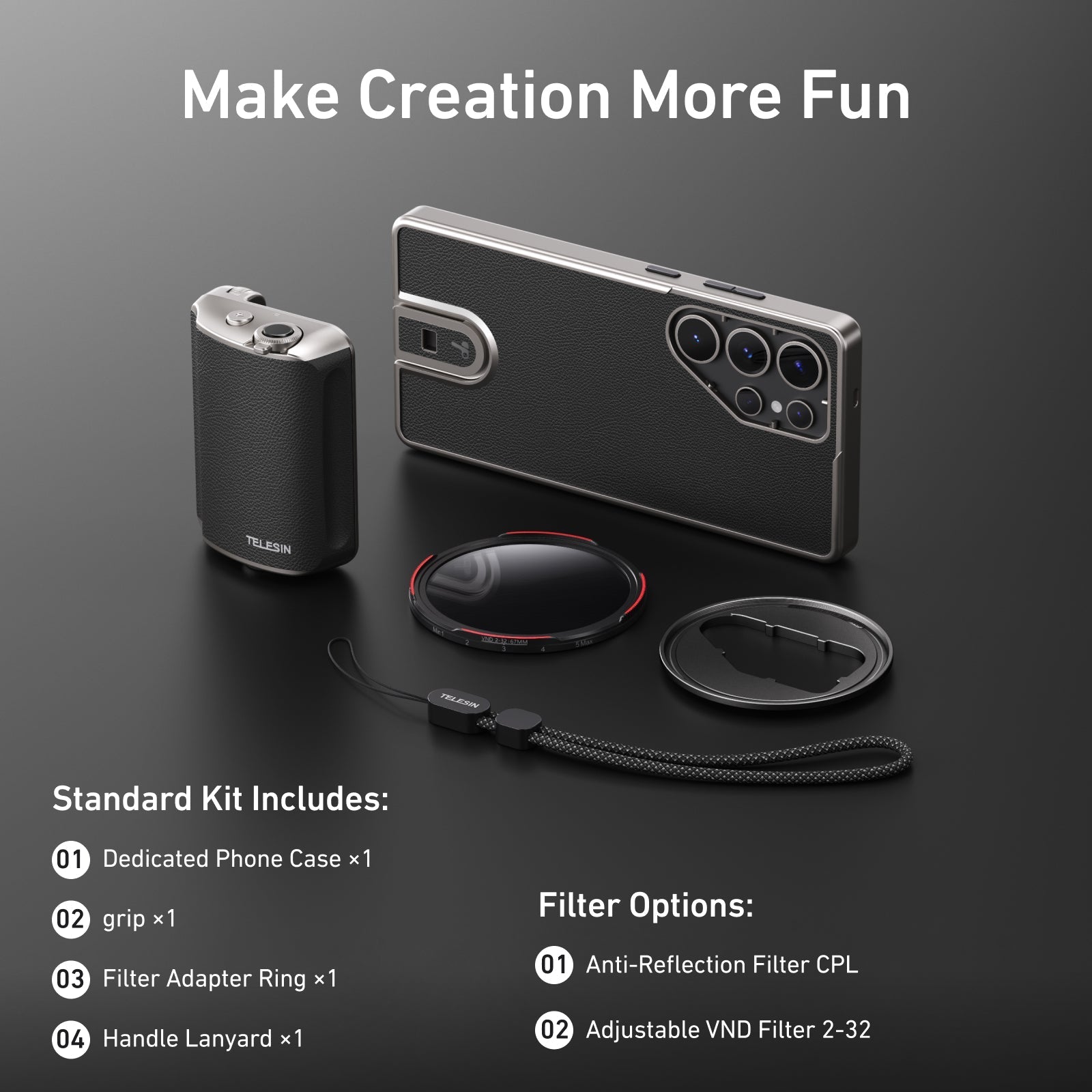 FunShot MasterGrip for Galaxy S25 Ultra（ filter set）