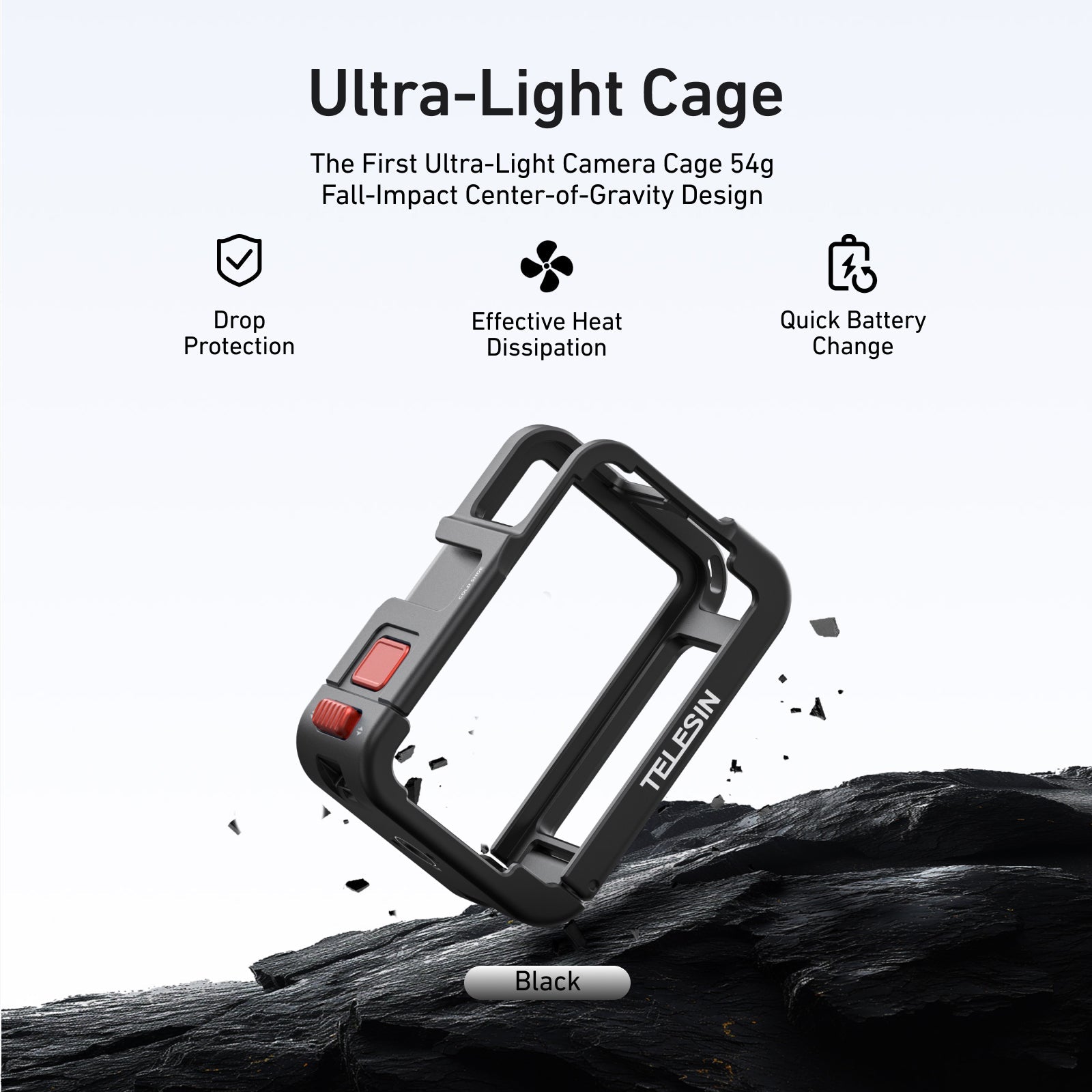 TELESIN Ultra-Light Cage For Action 5/4/3 Series
