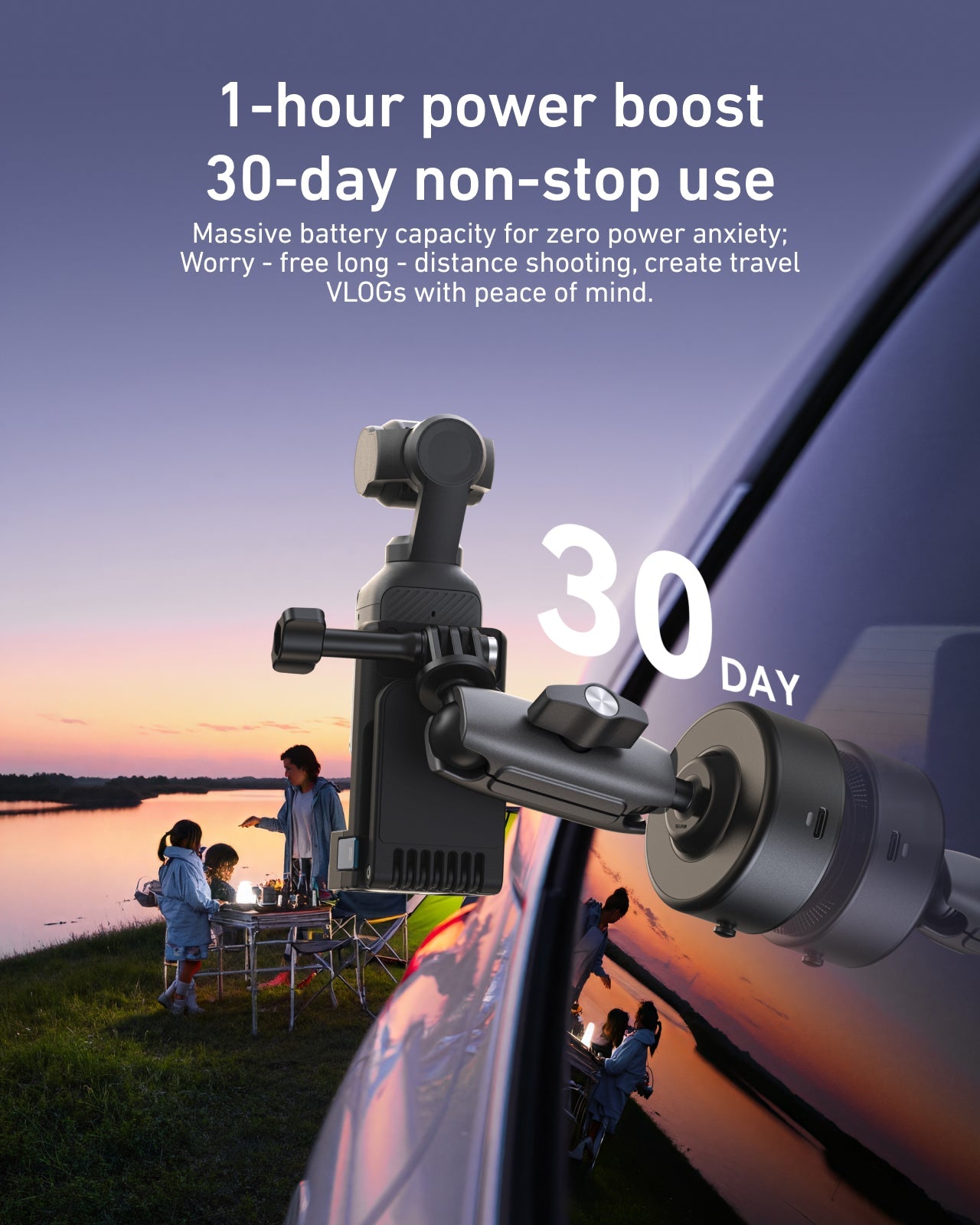 Electric Suction Cup Mount for DJI Osmo Pocket 3