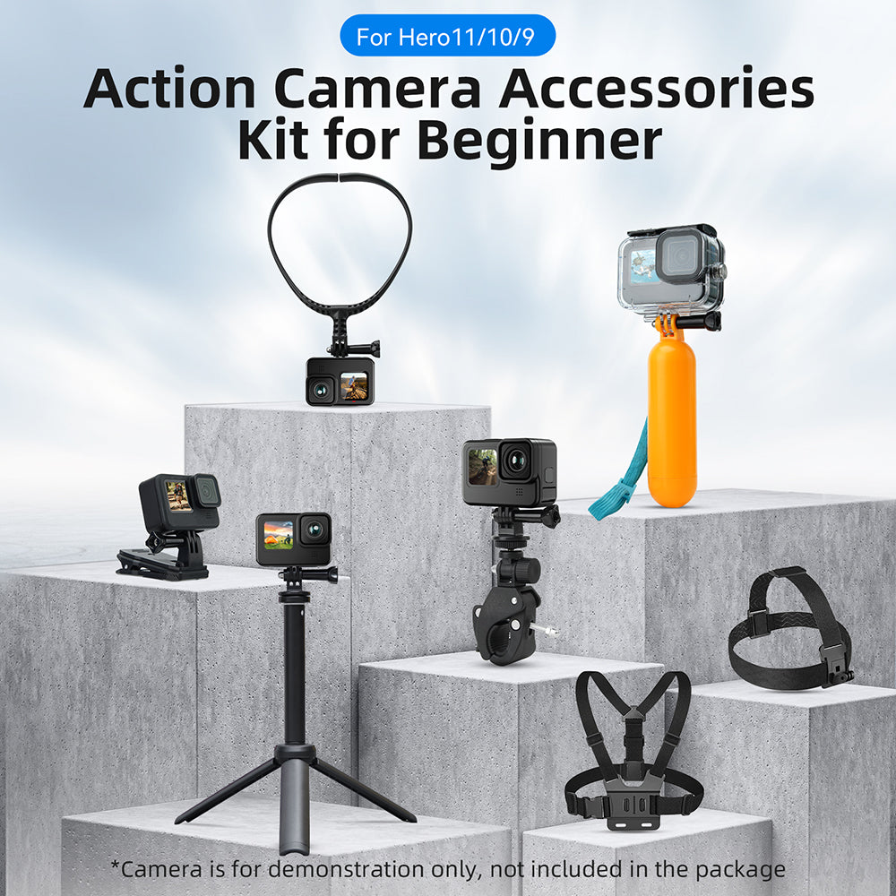 TELESIN Action Camera Accessories Kit for Beginner