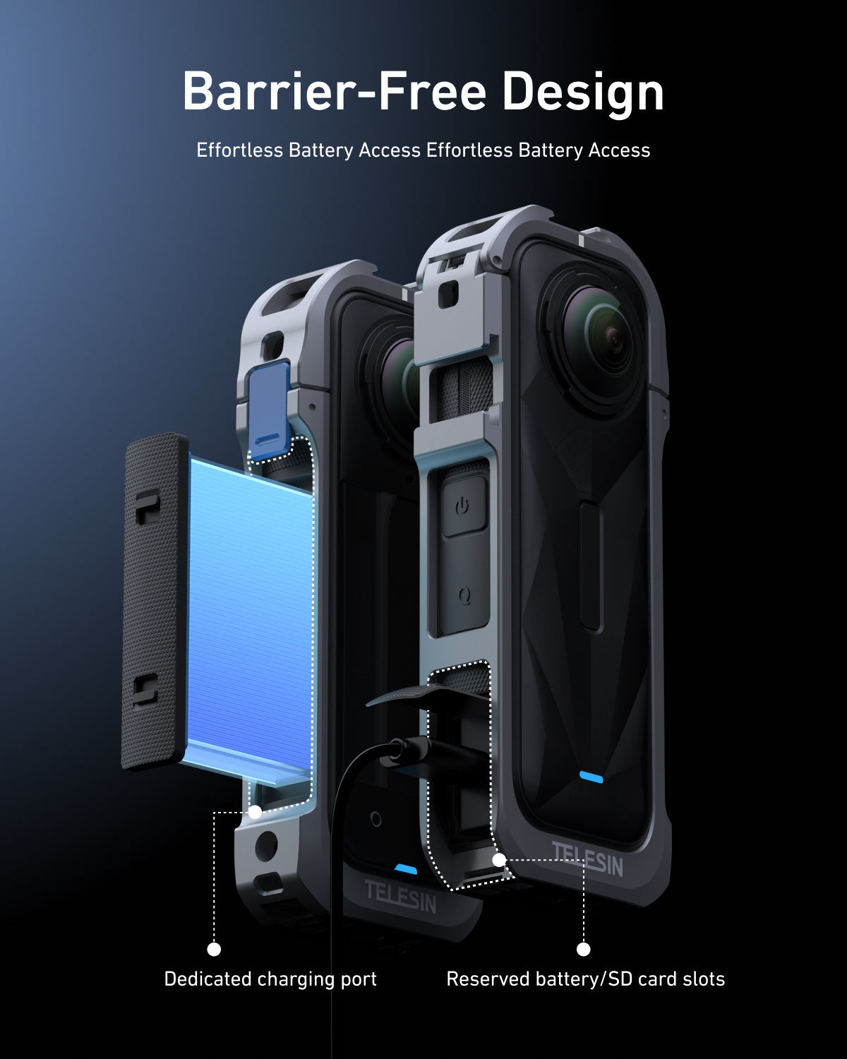 TELESIN Full Cage Protection for Insta360 X5