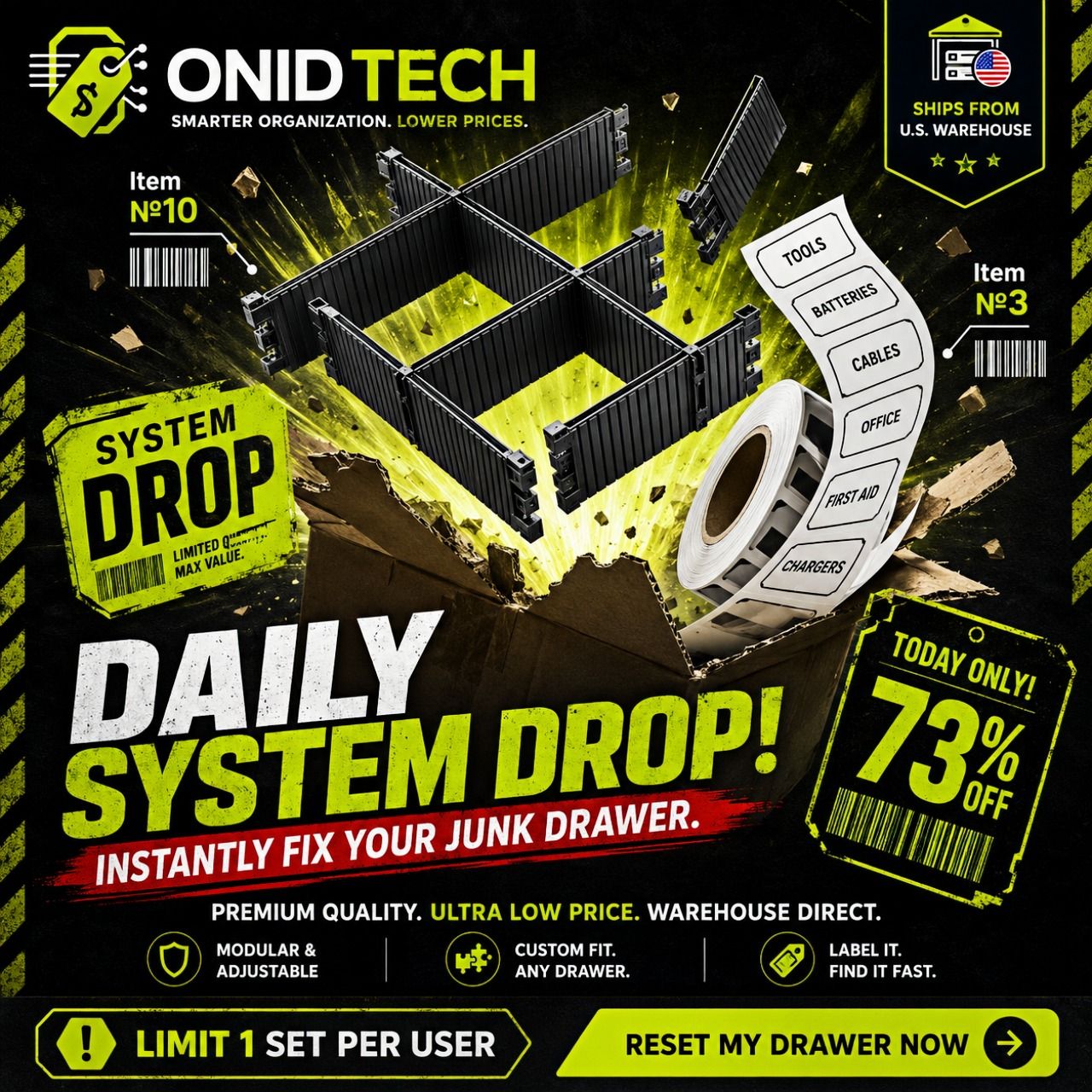 OneIDDeal Drawer Grid Kit